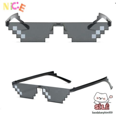 Kính Mát Thug Life Unisex - Phụ Kiện Thời Trang Pixel Hóa Độc Đáo Cho Nam Nữ, Tuyệt Vời Cho Tiệc Tùng và Sự Kiện