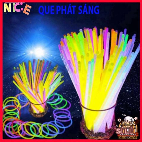Hộp 100 Que Phát Sáng Ban Đêm - Que Dạ Quang Trang Trí Tiệc Tùng và Sự Kiện Âm Nhạc - Món Quà Thú Vị Cho Tất Cả Mọi Người