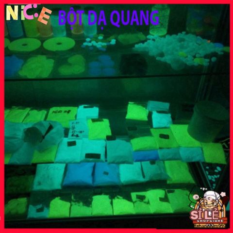Bột Dạ Quang 50g - Nguyên Liệu Trang Trí Phát Sáng Độc Đáo, Sáng Như Sao Đêm, Dễ Sử Dụng Cho Slime và Sự Kiện