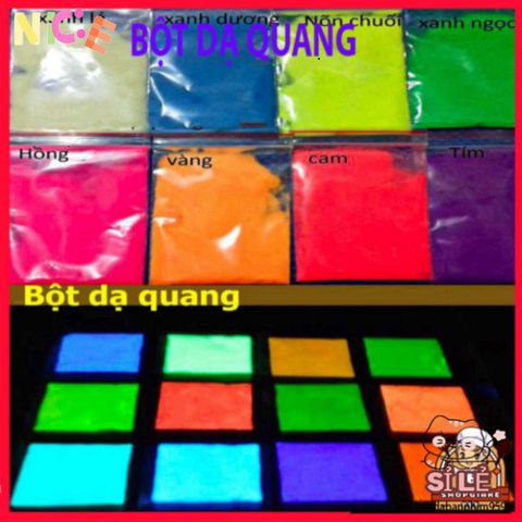 Bột Dạ Quang 50g - Nguyên Liệu Trang Trí Phát Sáng Độc Đáo, Sáng Như Sao Đêm, Dễ Sử Dụng Cho Slime và Sự Kiện