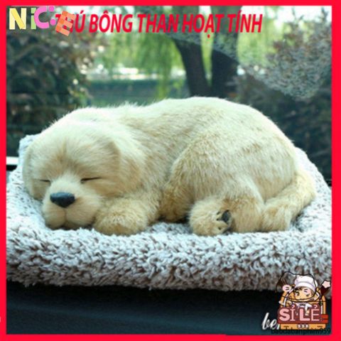 Thú Bông Vàng Kem Lõi Than Hoạt Tính - Khử Mùi và Lọc Không Khí Cho Ô Tô và Không Gian Sống 28cm
