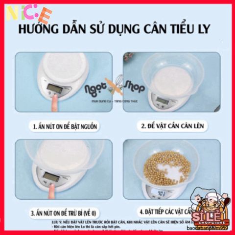 Cân Điện Tử Mini THE GARDEN B05 - Đo Chính Xác 1g-5kg, Hoàn Hảo Cho Làm Bánh, Thiết Kế Sang Trọng, Kèm 2 Viên Pin AAA