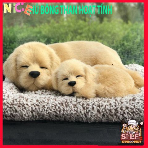 Thú Nhồi Bông Cún Vàng Khử Mùi Than Hoạt Tính - Phụ Kiện Trang Trí Ô Tô và Không Gian Sống Dễ Thương, Lọc Không Khí Hiệu Quả