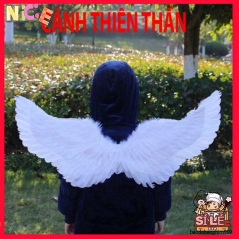Cánh Cosplay Lông Vũ Mềm Mại - Đen/Trắng/Đỏ, Phụ Kiện Hóa Trang Cho Lễ Hội và Tiệc Tùng, Thích Hợp Mọi Lứa Tuổi