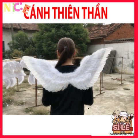 Cánh Cosplay Lông Vũ Mềm Mại - Đen/Trắng/Đỏ, Phụ Kiện Hóa Trang Cho Lễ Hội và Tiệc Tùng, Thích Hợp Mọi Lứa Tuổi