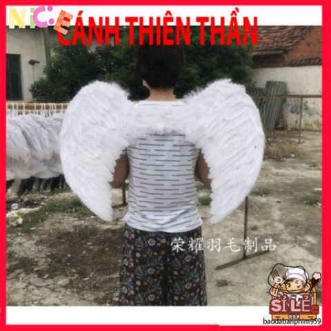 Cánh Cosplay Lông Vũ Mềm Mại - Đen/Trắng/Đỏ, Phụ Kiện Hóa Trang Cho Lễ Hội và Tiệc Tùng, Thích Hợp Mọi Lứa Tuổi
