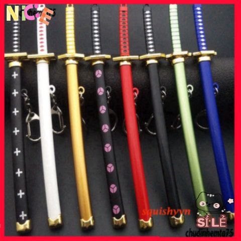 Móc Khóa Kim Loại Zoro One Piece - Thiết Kế Kiếm Katana Titan Không Gỉ, Quà Tặng Độc Đáo Cho Fan Anime Nhật Bản