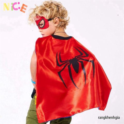 Áo choàng hóa trang siêu anh hùng Marvel, chất liệu Polyester nhẹ, kích thước 70x70cm, quà tặng lý tưởng cho tiệc sinh nhật và Halloween.