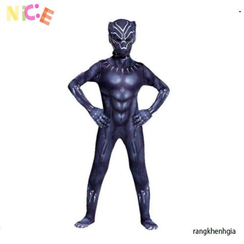 Bộ Trang Phục Cosplay Black Panther cho Nam và Trẻ Em - Siêu Anh Hùng Nội Chiến Captain America, Hóa Trang Halloween, Tiệc Chủ Đề