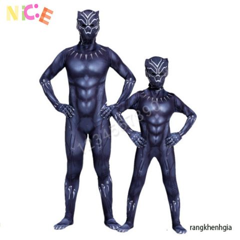 Bộ Trang Phục Cosplay Black Panther cho Nam và Trẻ Em - Siêu Anh Hùng Nội Chiến Captain America, Hóa Trang Halloween, Tiệc Chủ Đề