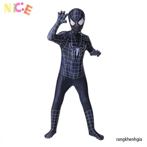 Bộ Hóa Trang Người Nhện Bodysuit - Trang Phục Cosplay Siêu Nhân Dành Cho Trẻ Em Và Người Lớn, Vải Lụa Mềm Mại, Nhiều Kích Thước