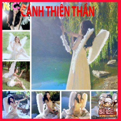 Cánh Thiên Thần Cosplay Độc Đáo 80x80cm - Phụ Kiện Lễ Hội, Chụp Ảnh, Biểu Diễn Nghệ Thuật Sáng Tạo