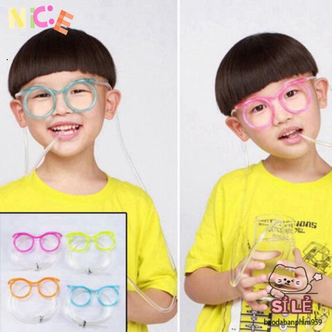 Ống Hút Uống Kính Ngộ Nghĩnh Cho Trẻ - An Toàn, Tái Sử Dụng, Thiết Kế Độc Đáo, Món Quà Hoàn Hảo Cho Tiệc Sinh Nhật và Cosplay