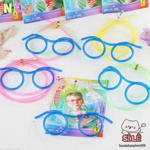 Ống Hút Uống Kính Ngộ Nghĩnh Cho Trẻ - An Toàn, Tái Sử Dụng, Thiết Kế Độc Đáo, Món Quà Hoàn Hảo Cho Tiệc Sinh Nhật và Cosplay
