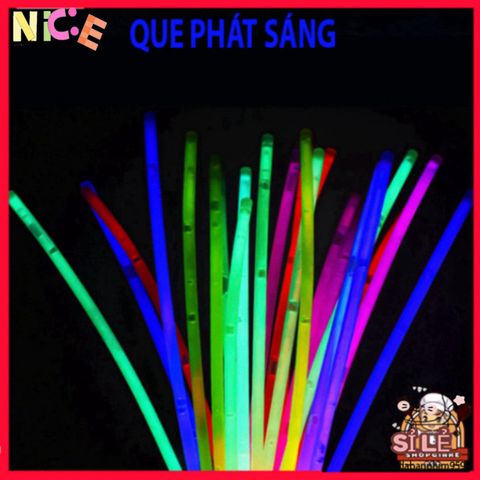 Bộ Que Phát Sáng Dạ Quang 20cm - Combo 100 Đầu Nối Vòng Đeo Tay Đa Màu, Thắp Sáng Tiệc Tùng, Hoạt Động Ngoài Trời