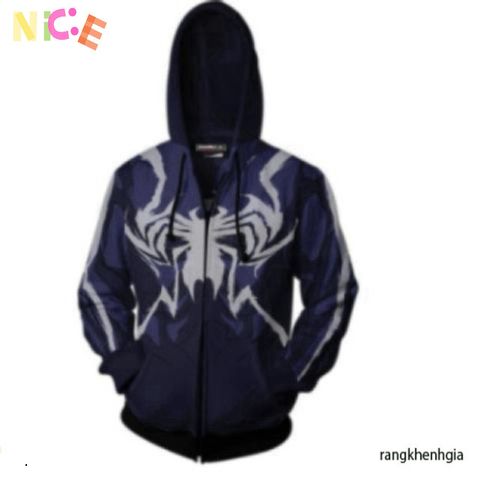 Áo Khoác 3D Spider-Man Marvel Kèm Mũ Độc Đáo - Thời Trang Nữ Siêu Anh Hùng Cho Fans Marvel