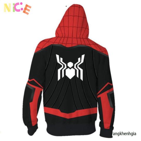 Áo Khoác 3D Spider-Man Marvel Kèm Mũ Độc Đáo - Thời Trang Nữ Siêu Anh Hùng Cho Fans Marvel