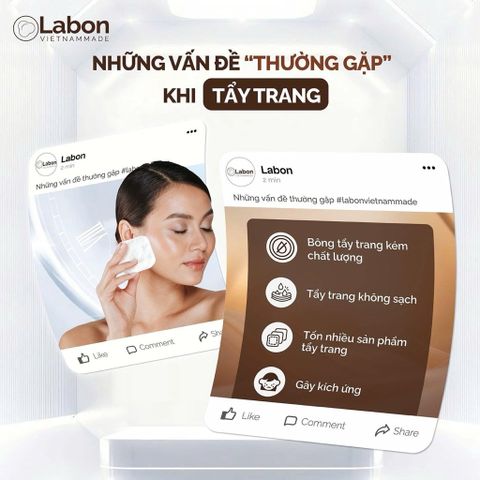 Bông Tẩy Trang Labon 240 Miếng 100% Cotton Tự Nhiên - Mềm Mịn, Thân Thiện Với Da Nhạy Cảm, Dùng Tẩy Trang, Thoa Toner, Đắp Lotion Mask