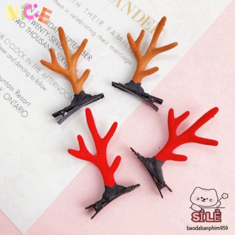 Kẹp Tóc Tuần Lộc Đáng Yêu - Phụ Kiện Giáng Sinh Lấp Lánh, Món Quà Dành Tặng Bạn Bè và Người Thân