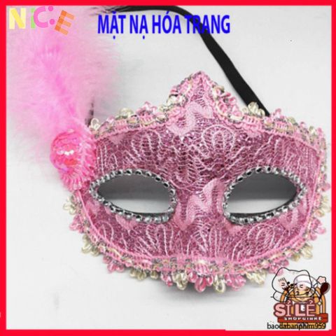 Mặt Nạ Dự Hội Lông Vũ Kiểu Công Chúa - Phụ Kiện Thời Trang Cho Halloween, Valentine, Lễ Hội Giáng Sinh và Bữa Tiệc Hóa Trang