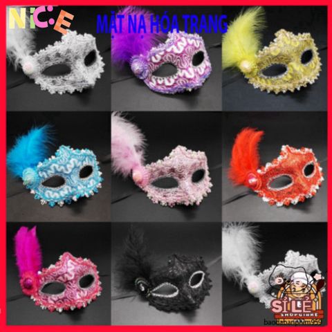 Mặt Nạ Dự Hội Lông Vũ Kiểu Công Chúa - Phụ Kiện Thời Trang Cho Halloween, Valentine, Lễ Hội Giáng Sinh và Bữa Tiệc Hóa Trang