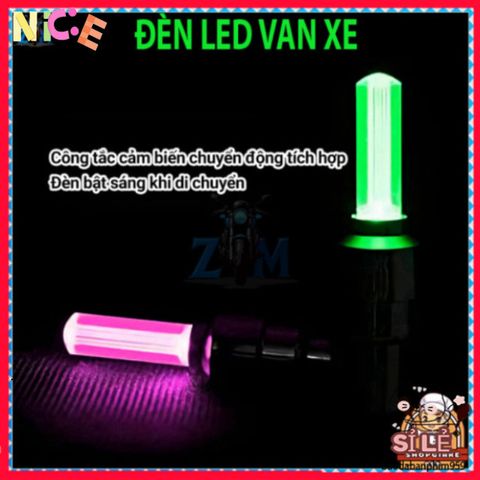 Bộ Đèn LED Gắn Bánh Xe Đạp - Đèn Neon Phát Sáng An Toàn Cho Xe Đạp, Ô Tô, Xe Máy - Combo 2 Đèn Nắp Van Sống Động