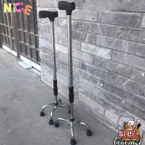 Gậy Chống 3-4 Chân Cho Người Già - Bền Bỉ, An Toàn và Có Thể Điều Chỉnh, Hỗ Trợ Tăng Cường Di Chuyển Cho Người Cao Tuổi