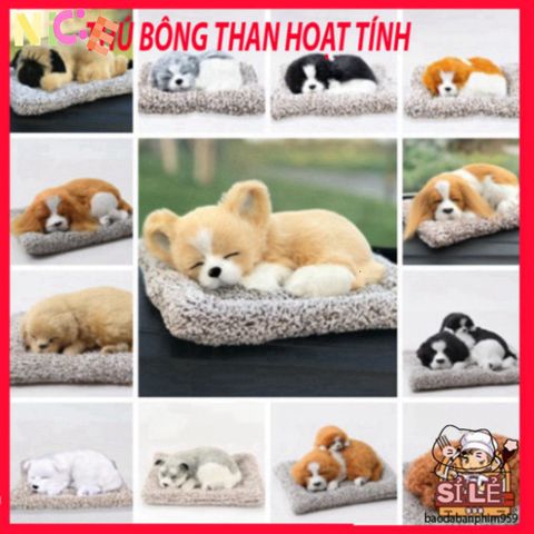 Thú Nhồi Bông Chó Than Hoạt Tính - Khử Mùi Ô Tô & Trang Trí Không Gian Làm Việc - Quà Tặng Dễ Thương Cho Gia Đình
