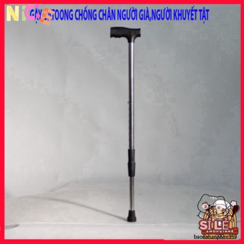 Gậy Tập Đi 4 Chân INOX Điều Chỉnh Chiều Cao - Dụng Cụ Hỗ Trợ Di Chuyển An Toàn, Bền Bỉ Cho Người Già và Người Khuyết Tật
