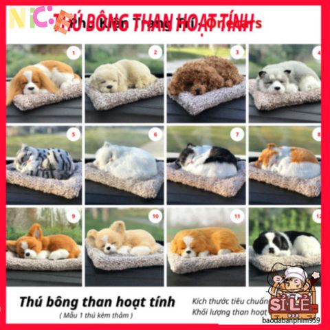 Gấu Bông Khử Mùi Than Hoạt Tính - Thú Bông Trang Trí Xe Hơi & Không Gian Sống An Toàn Cho Thú Cưng