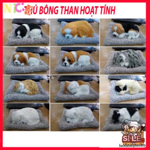 Thú bông khử mùi than hoạt tính cho ô tô - Đồ trang trí dễ thương 99% hình dáng chó mèo sói gấu, tạo không gian sạch sẽ, thoải mái.