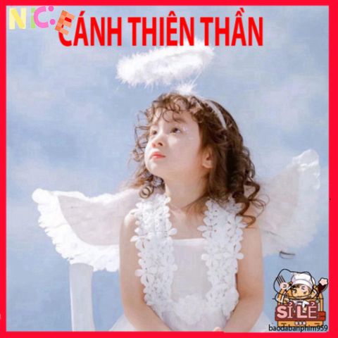 Cánh Lông Vũ Trắng Halloween - Phụ Kiện Hóa Trang Độc Đáo Cho Tiệc, Cosplay, Tiệc Bachelorette, Tạo Dáng Ấn Tượng
