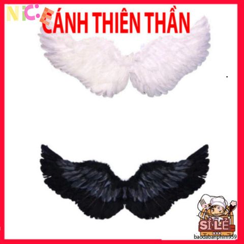 Cánh Lông Vũ Trắng Halloween - Phụ Kiện Hóa Trang Độc Đáo Cho Tiệc, Cosplay, Tiệc Bachelorette, Tạo Dáng Ấn Tượng