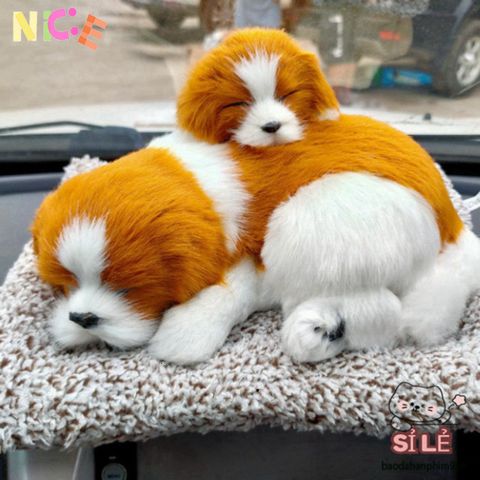 Gấu bông Cún vàng dễ thương với lõi than hoạt tính khử mùi và lọc không khí - Phụ kiện trang trí ô tô độc đáo và tiện lợi