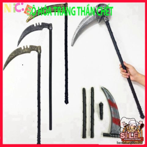 Áo Khoác Halloween Lưỡi Hái Thần Chết Scream - Họa Tiết Xương và Đầu Lâu Bí Ẩn - Trang Phục Hóa Trang Độc Đáo