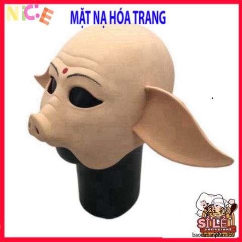 Mặt Nạ Trư Bát Giới Cao Su Tự Nhiên - Phụ Kiện Hóa Trang Halloween Độc Đáo Cho Người Lớn