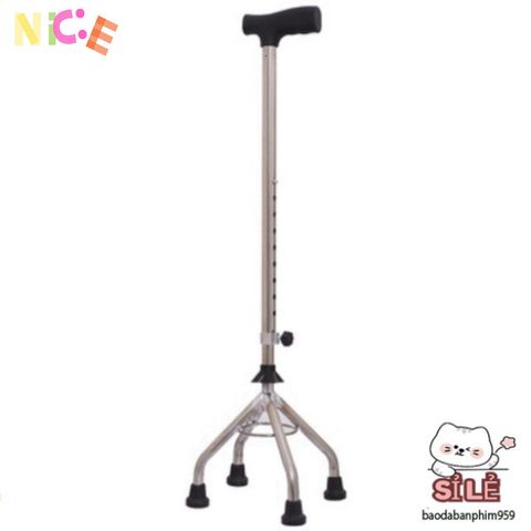 Gậy Chống 4 Chân Lucass B-924 - Thiết Bị Hỗ Trợ Đi Lại An Toàn Cho Người Cao Tuổi, Điều Chỉnh Chiều Cao Dễ Dàng