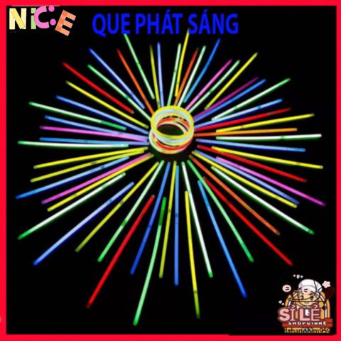 Bộ 100 Que Phát Sáng Nhiều Màu Kèm 100 Đầu Nối - Vòng Đeo Tay Dạ Quang Thời Thượng Cho Tiệc Tối Vui Vẻ