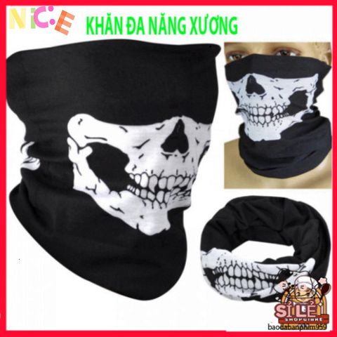 Khẩu Trang Thần Chết - Bảo Vệ Chống Tia UV, Bụi Bẩn, Phong Cách Punk Độc Đáo Thấm Mồ Hôi, Khăn Ống Thời Trang Cho Người Yêu Thích Rock