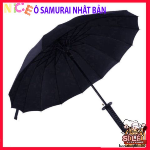 Ô Dù Katana Chống Nắng Chống Mưa Nhật Bản 16 Nan Đen - Phụ Kiện Thời Trang Độc Đáo Cho Người Yêu Samurai