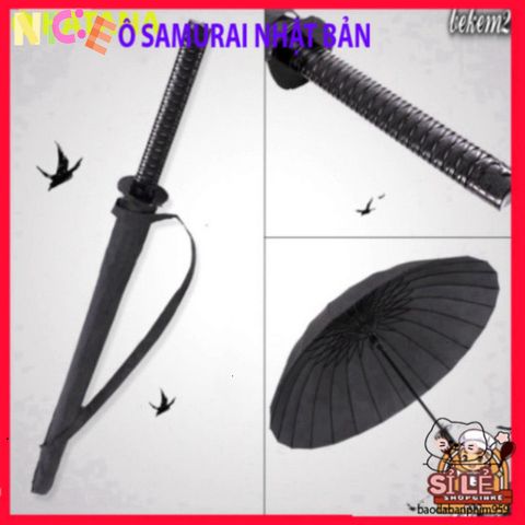 Ô Dù Katana Chống Nắng Chống Mưa Nhật Bản 16 Nan Đen - Phụ Kiện Thời Trang Độc Đáo Cho Người Yêu Samurai