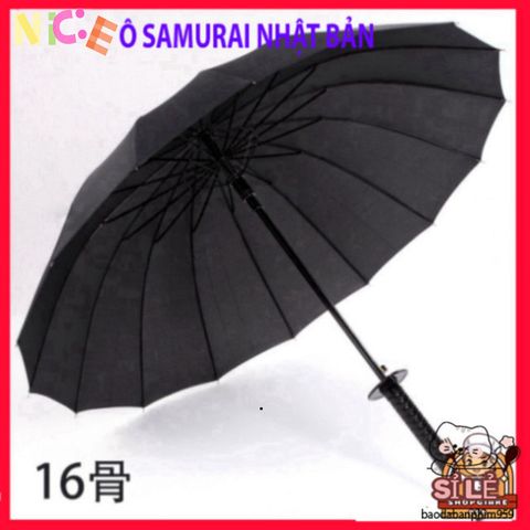 Ô Dù Katana Chống Nắng Chống Mưa Nhật Bản 16 Nan Đen - Phụ Kiện Thời Trang Độc Đáo Cho Người Yêu Samurai
