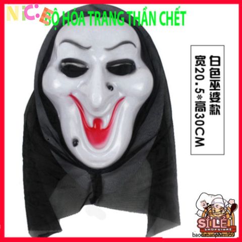 Mặt Nạ Thần Chết Scream Đỏ - Phụ Kiện Halloween & Cosplay Kinh Dị, Độc Đáo Và Hấp Dẫn