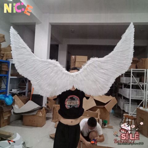 Bộ Cánh Bạch Tuộc Đen Trắng - Đồ Cosplay Lông Vũ Cho Người Lớn & Trẻ Em - Quà Sinh Nhật Thú Vị