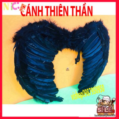 Bộ Cánh Bạch Tuộc Đen Trắng - Đồ Cosplay Lông Vũ Cho Người Lớn & Trẻ Em - Quà Sinh Nhật Thú Vị
