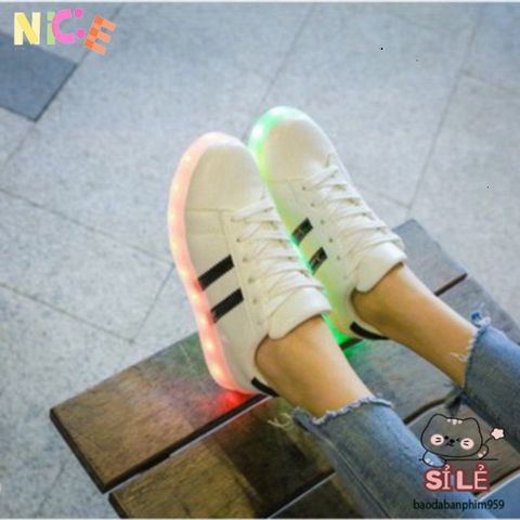 Giày Thể Thao Cổ Cao LED Phát Sáng - 7 Màu Sắc Nổi Bật Dành Cho Nam Nữ, Phong Cách Năng Động, Thoải Mái Khi Di Chuyển