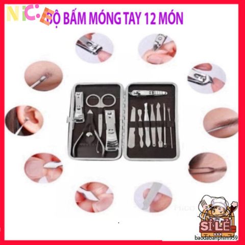 Bộ Dụng Cụ Làm Đẹp 12 Món - Bộ Cắt Móng, Chăm Sóc Sắc Đẹp và Giảm Cân Tiện Ích Dành Cho Bạn Tại Nhà