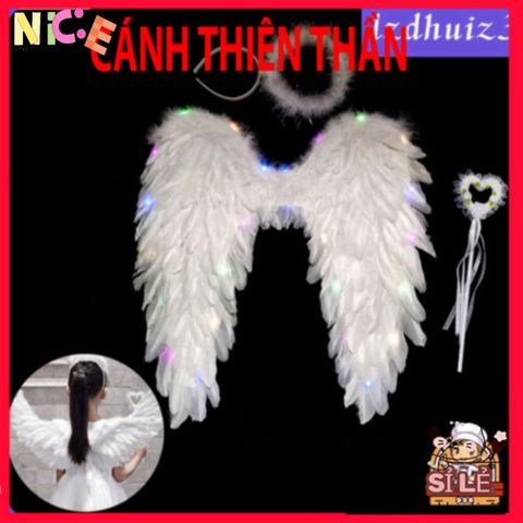 Cánh Thiên Thần Phát Sáng Cho Trẻ Em - Phụ Kiện Múa Dễ Thương Trong Lễ Hội Halloween & Giáng Sinh, Size Đa Dạng