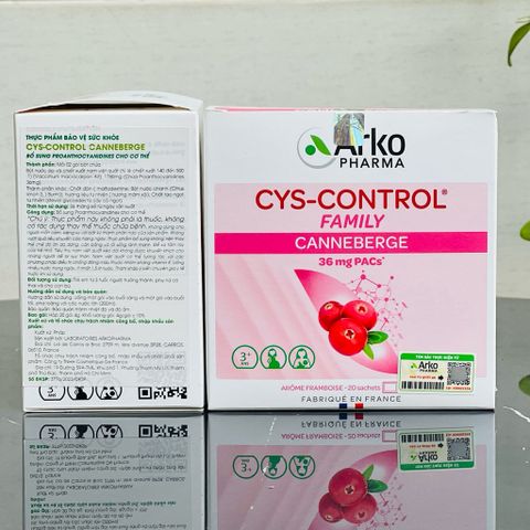 Cys-Control Cranberry Arkopharma 20 Gói - Hỗ Trợ Sức Khỏe Đường Tiết Niệu - Giải Pháp Tự Nhiên Tăng Cường Miễn Dịch