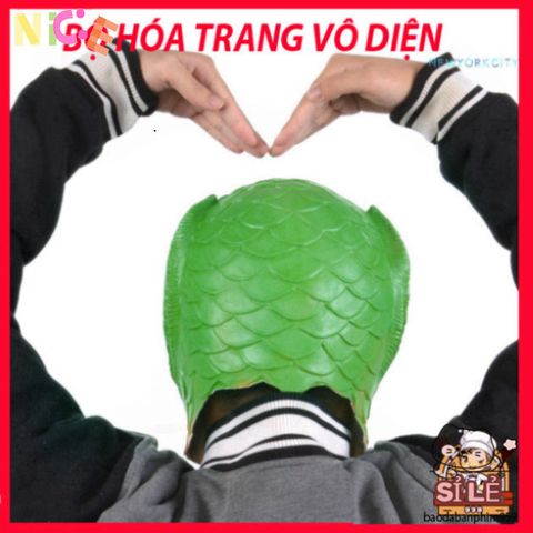 Mặt Nạ Silicon Ếch Xanh Dễ Thương - Phụ Kiện Hóa Trang Người Lớn Phong Cách Hacker cho Tiệc Halloween và Sinh Nhật